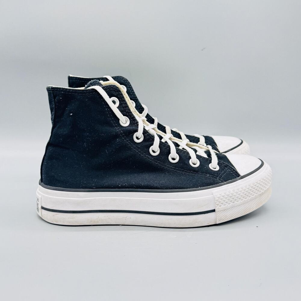 Converse Shoes Womens 7 Black Chuck Taylor All Star 2 High Top Platform Sneakers
